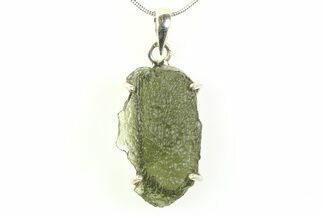 Green Moldavite Tektite Pendant ( g) - Czech Republic #359271