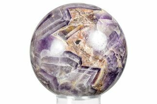 Polished Chevron Amethyst Sphere - India #359820