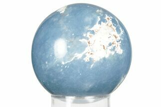 Polished Angelite (Blue Anhydrite) Sphere - India #359850