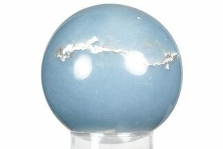 Polished Angelite (Blue Anhydrite) Sphere - India #359851