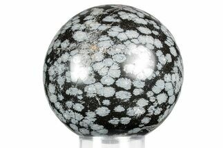 Polished Snowflake Obsidian Sphere - Utah #359945