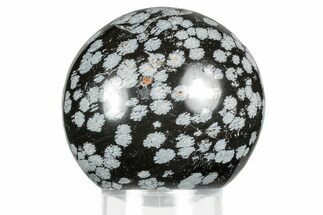 Polished Snowflake Obsidian Sphere - Utah #359948