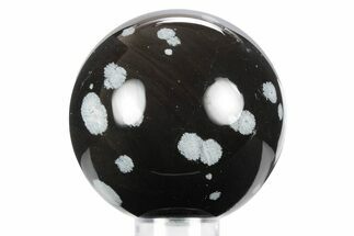 Polished Snowflake Obsidian Sphere - Utah #360413