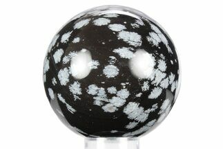 Polished Snowflake Obsidian Sphere - Utah #360415