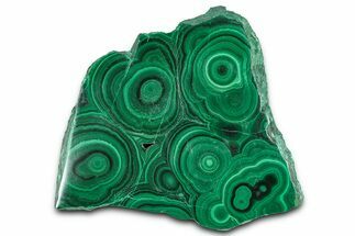 Flowery Polished Malachite Slab - DR Congo #360531