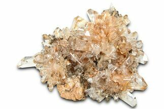 Sparkling Orange Creedite Crystal Cluster - Durango, Mexico #360620