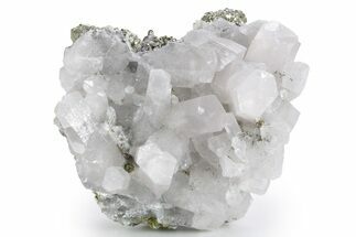 Columnar Calcite w/ Sparkling Chalcopyrite & Pyrite - Fluorescent! #360643