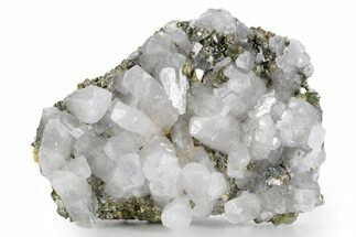 Columnar Calcite w/ Sparkling Chalcopyrite & Pyrite - Fluorescent! #360645