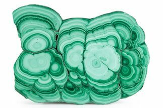 Flowery Polished Malachite Slab - DR Congo #360774