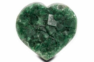 Heart-Shaped Fluorescent Fluorite Crystal Cluster - Madagascar #361392