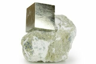 Natural Pyrite Cube In Rock - Navajun, Spain #361822