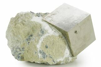 Natural Pyrite Cube In Rock - Navajun, Spain #361837