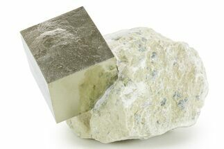 Natural Pyrite Cube In Rock - Navajun, Spain #361847