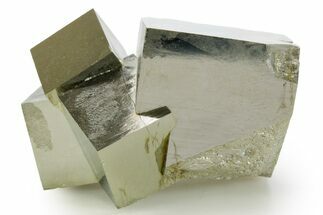 Shiny, Natural Pyrite Cube Cluster - Navajun, Spain #361877