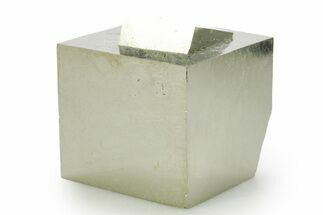 Shiny, Natural Pyrite Cube Cluster - Navajun, Spain #361893