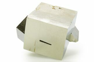 Shiny, Natural Pyrite Cube Cluster - Navajun, Spain #361929