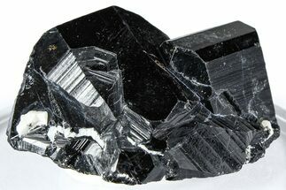Lustrous Black Tourmaline (Schorl) Crystal Cluster - Namibia #361681