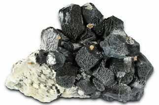 Lustrous Black Tourmaline (Schorl) Crystals w/ Feldspar - Namibia #361713
