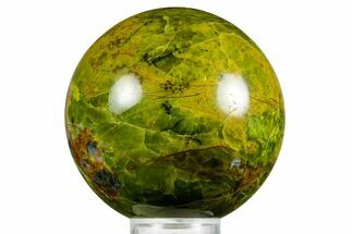 Polished Green Opal Sphere - Madagascar #361532