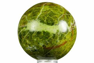Polished Green Opal Sphere - Madagascar #361535