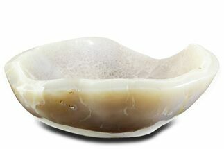 Polished Banded Agate and Amethyst Bowl - Madagascar #362023