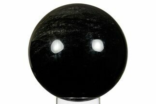 Polished Silver Sheen Obsidian Sphere - Mexico #362095