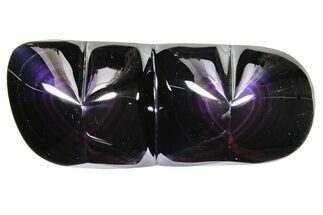 Polished Rainbow Obsidian Double Heart - Mexico #362221