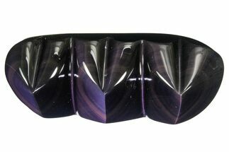 Polished Rainbow Obsidian Triple Heart - Mexico #362228