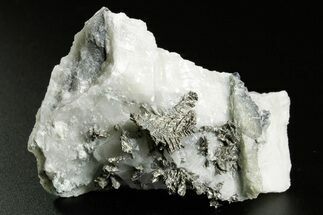 Native Silver in Calcite - Morocco #362806