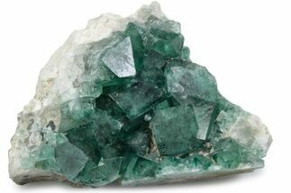 Green, Fluorescent, Cubic Fluorite Crystals - Madagascar #363384