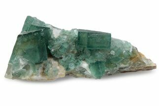 Green, Fluorescent, Cubic Fluorite Crystals - Madagascar #363407