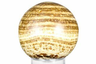 Polished Banded Aragonite Sphere - Peru #363415