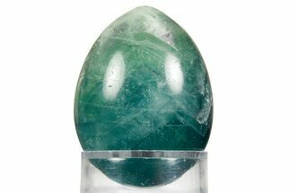 Polished Green Fluorite Egg - Fluorescent! #362789