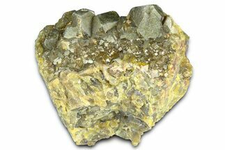 Olive Topazolite Garnet Cluster - Quartzite Mountain, Arizona #363675