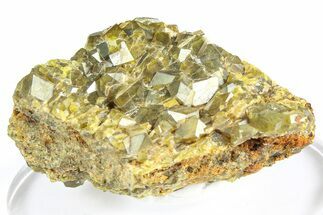 Olive Topazolite Garnet Cluster - Quartzite Mountain, Arizona #363739