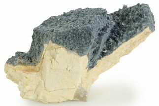 Blueish-Grey Foitite and Quartz on Orthoclase Feldspar - Namibia #363763