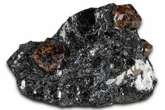 Fluorescent Zircon Crystals and Magnetite in Biotite Schist - Norway #363857