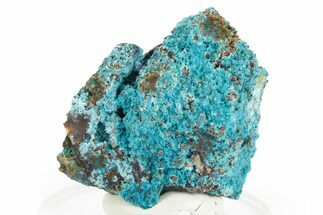Vibrant Teal Chrysocolla on Quartz Crystal - Peru #363516
