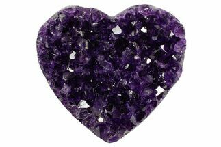 Dark Purple Amethyst Heart - Uruguay #364460