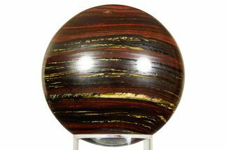 Polished Tiger Iron Stromatolite Sphere - Billion Years #362900