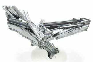 Very Lustrous Metallic Stibnite Crystals - Jiangxi, China #365302