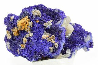 Cerussite Crystals on Sparkling Azurite - Congo #366026