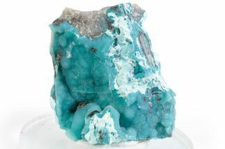 Druzy Quartz on Chrysocolla - DR Congo #366188