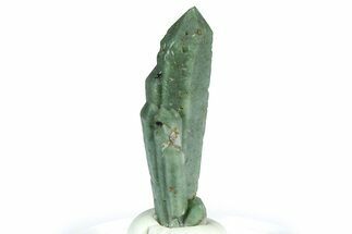 Green Hedenbergite Included Quartz Crystals - Mongolia #366523