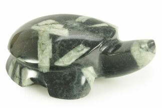 Polished Chinese Writing Rock Turtle - California #366781