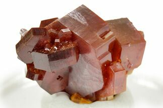 Deep Red Vanadinite Crystal Cluster - Large Crystals #368090