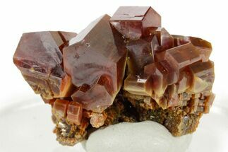 Deep Red Vanadinite Crystal Cluster - Large Crystals #368103