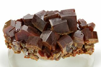 Top Quality, Deep Red Vanadinite Crystal Cluster - Large Crystals #368104