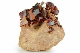 Deep Red Vanadinite Crystal Cluster - Large Crystals #368107