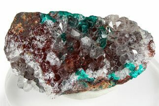 Glassy Quartz Crystals with Dioptase - Sanda, Congo #368200